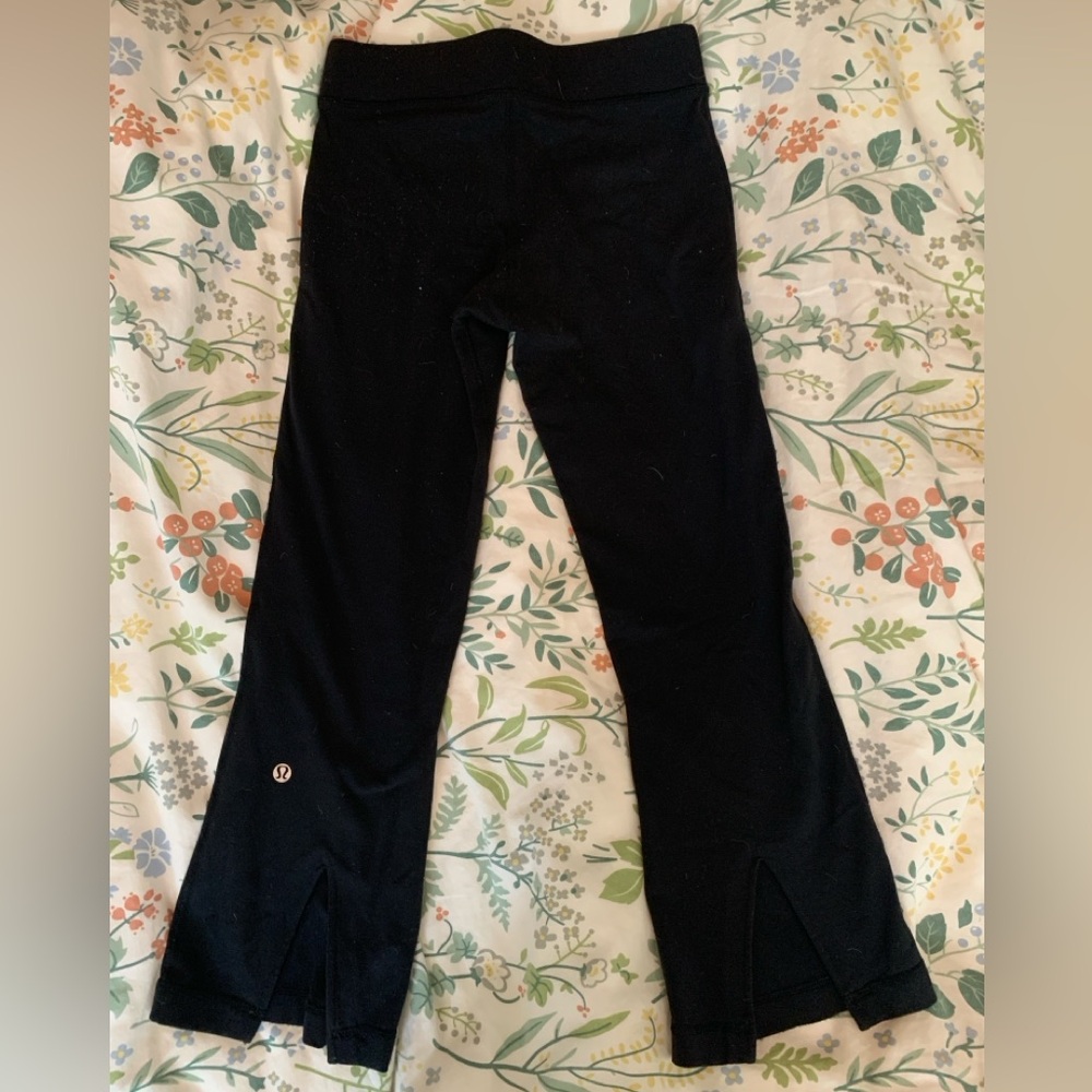 Lululemon Black Capris With Slits